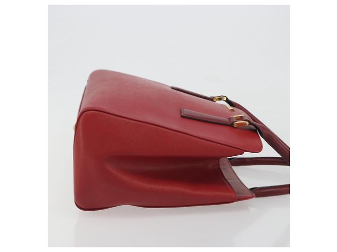 Borsa a mano BURBERRY in pelle rossa e oro Auth 196605 Rosso D'oro - vista 4