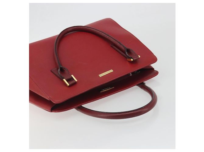 Borsa a mano BURBERRY in pelle rossa e oro Auth 196605 Rosso D'oro - vista 6