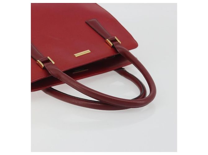 Borsa a mano BURBERRY in pelle rossa e oro Auth 196605 Rosso D'oro - vista 7