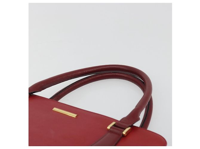 Borsa a mano BURBERRY in pelle rossa e oro Auth 196605 Rosso D'oro - vista 8