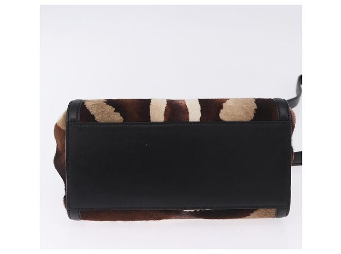 Borsa Salvatore Ferragamo Gancini Sofia in pelle Harako 2way Brown Gold Auth 196922A Marrone D'oro - vista 11