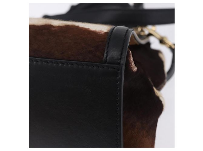 Borsa Salvatore Ferragamo Gancini Sofia in pelle Harako 2way Brown Gold Auth 196922A Marrone D'oro - vista 15