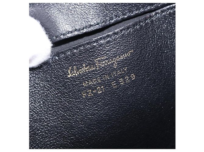 Borsa Salvatore Ferragamo Gancini Sofia in pelle Harako 2way Brown Gold Auth 196922A Marrone D'oro - vista 18