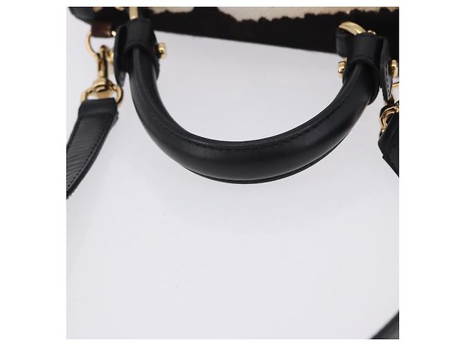 Borsa Salvatore Ferragamo Gancini Sofia in pelle Harako 2way Brown Gold Auth 196922A Marrone D'oro - vista 7