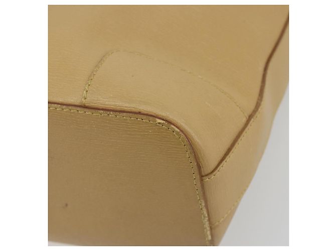 Borsa a tracolla GUCCI in pelle beige e oro 001 4204 Auth 198453 D'oro - vista 11