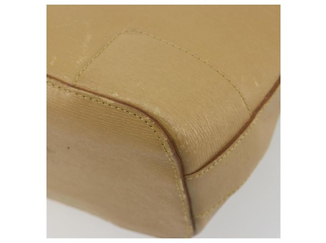 Borsa a tracolla GUCCI in pelle beige e oro 001 4204 Auth 198453 D'oro - vista 13