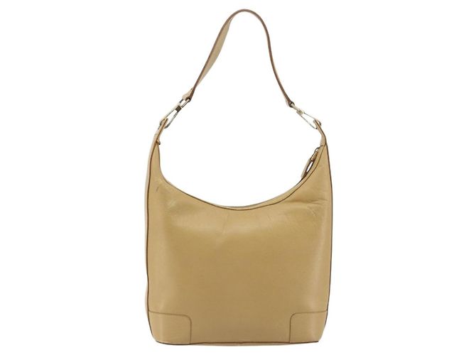 Borsa a tracolla GUCCI in pelle beige e oro 001 4204 Auth 198453 D'oro - vista 3