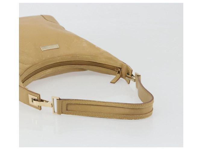 Borsa a tracolla GUCCI in pelle beige e oro 001 4204 Auth 198453 D'oro - vista 7