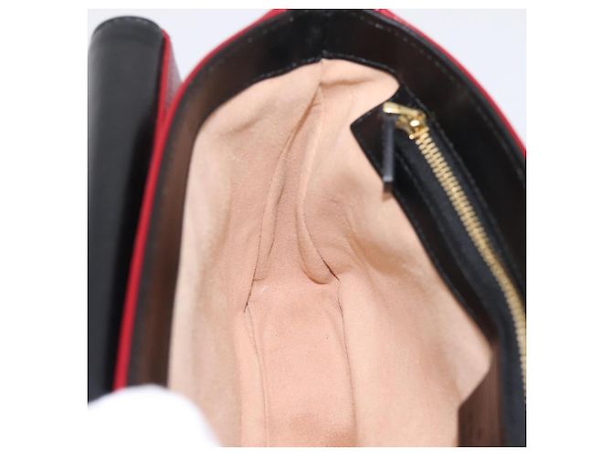Borsa a tracolla con catena GUCCI in pelle rossa e oro 576421 Auth 195984M Rosso D'oro - vista 19