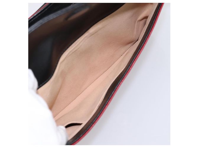 Borsa a tracolla con catena GUCCI in pelle rossa e oro 576421 Auth 195984M Rosso D'oro - vista 22