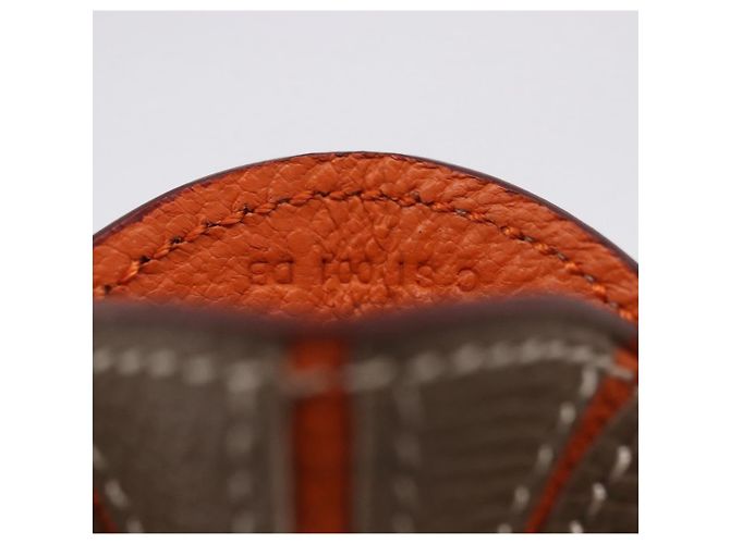Ring Hermès HERMES Basketball Schlüsselanhänger Leder Orange Silber Auth BA15224V - Ansicht 13