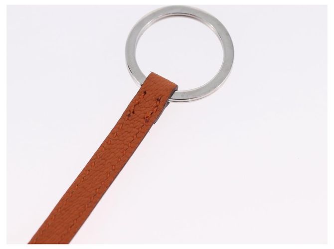 Ring Hermès HERMES Basketball Schlüsselanhänger Leder Orange Silber Auth BA15224V - Ansicht 9