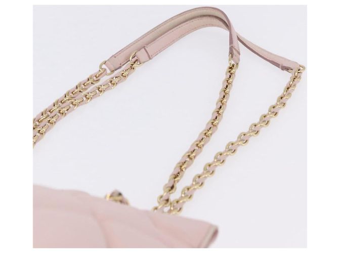 Borsa a tracolla Salvatore Ferragamo Vala Chain in pelle rosa tono oro Auth 198526A - vista 10