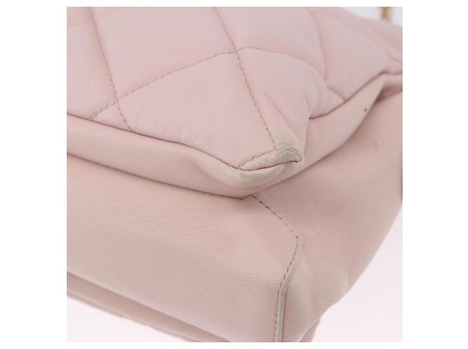 Borsa a tracolla Salvatore Ferragamo Vala Chain in pelle rosa tono oro Auth 198526A - vista 13
