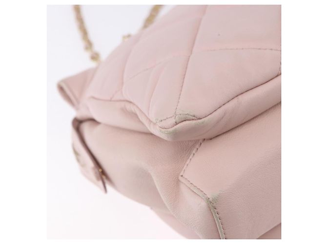 Borsa a tracolla Salvatore Ferragamo Vala Chain in pelle rosa tono oro Auth 198526A - vista 14