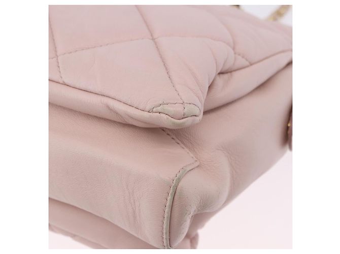 Borsa a tracolla Salvatore Ferragamo Vala Chain in pelle rosa tono oro Auth 198526A - vista 15