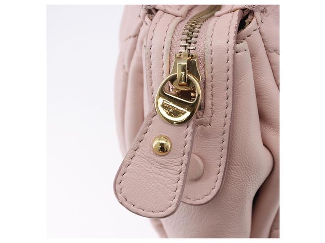 Borsa a tracolla Salvatore Ferragamo Vala Chain in pelle rosa tono oro Auth 198526A - vista 16