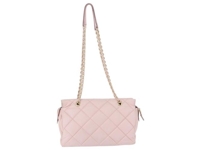 Borsa a tracolla Salvatore Ferragamo Vala Chain in pelle rosa tono oro Auth 198526A - vista 3
