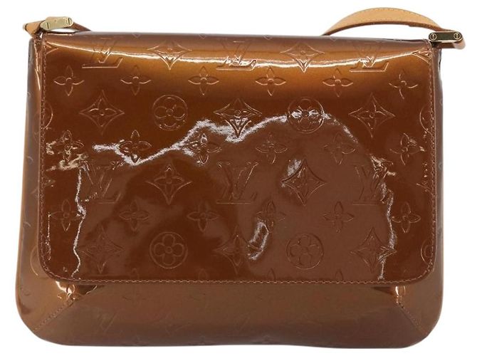 LOUIS VUITTON Monogram Vernis Thompson Street Bag Bronze M91124 LV Auth ka5722 Bronce - vista 13