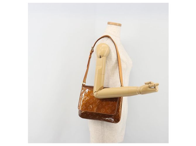 LOUIS VUITTON Monogram Vernis Thompson Street Bag Bronze M91124 LV Auth ka5722 Bronce - vista 24