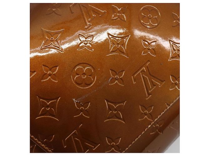 LOUIS VUITTON Monogram Vernis Thompson Street Bag Bronze M91124 LV Auth ka5722 Bronce - vista 9