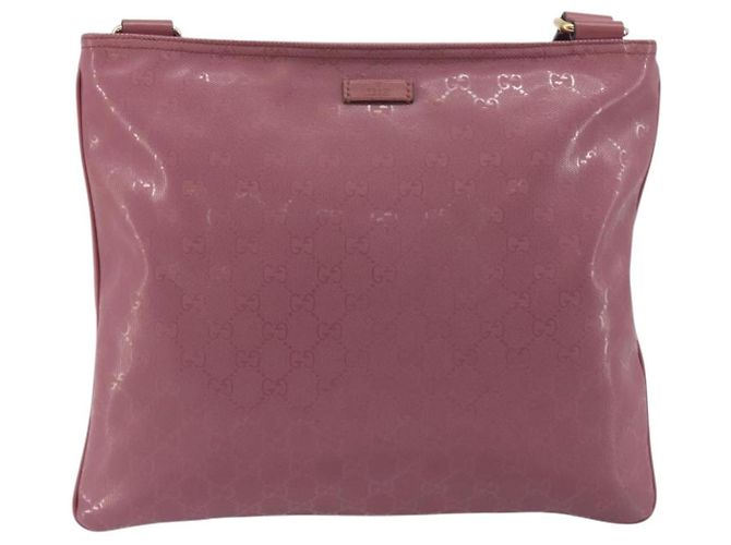 Borsa a tracolla GUCCI GG Implementation PVC Pelle Viola Oro 201446 Auth 198663A Porpora - vista 2