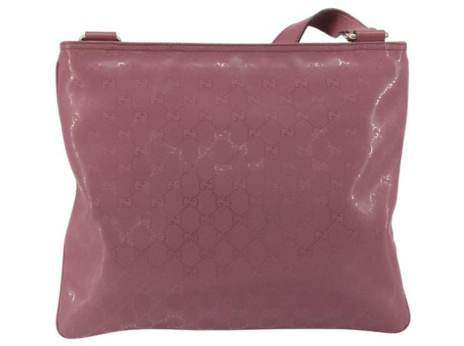 Borsa a tracolla GUCCI GG Implementation PVC Pelle Viola Oro 201446 Auth 198663A Porpora - vista 3
