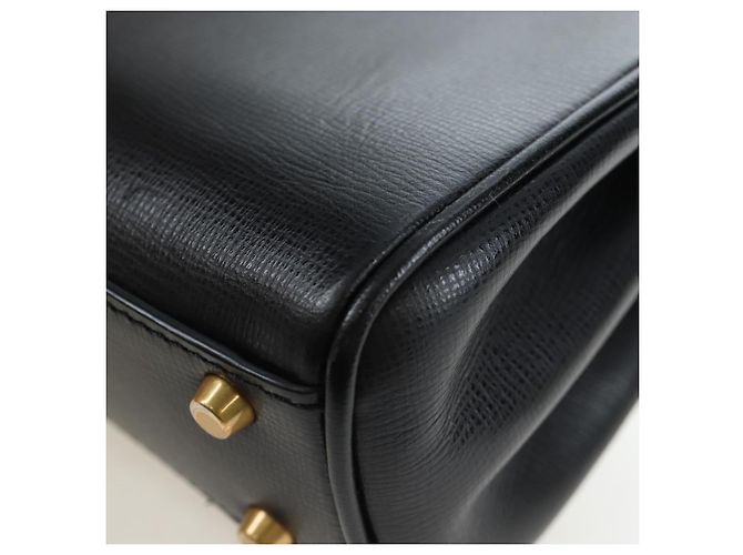 Borsa VALENTINO Rock Studs in pelle 2way Nero Oro Auth 195239M D'oro - vista 18