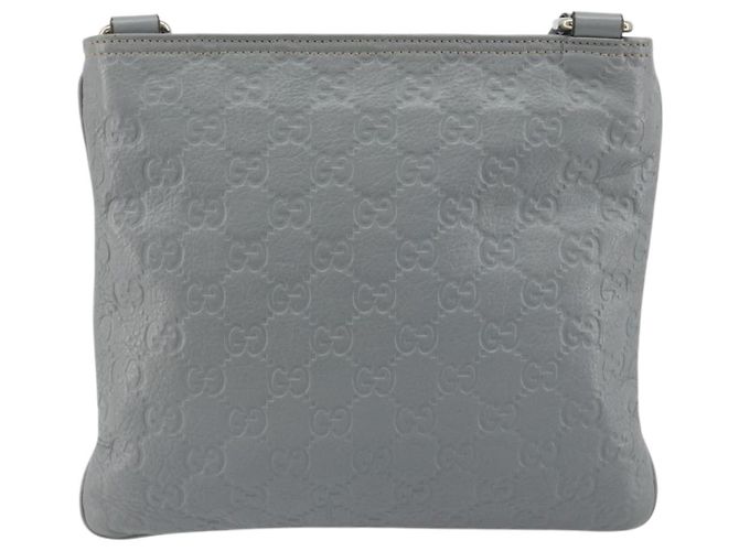 Borsa a tracolla GUCCI Guccissima GG Canvas Pelle Grigio Oro 201538 Auth 198273A Marrone D'oro - vista 3