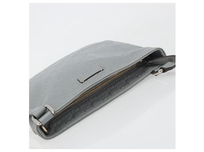 Borsa a tracolla GUCCI Guccissima GG Canvas Pelle Grigio Oro 201538 Auth 198273A Marrone D'oro - vista 6
