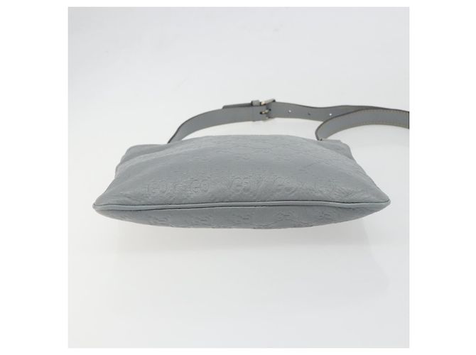 Borsa a tracolla GUCCI Guccissima GG Canvas Pelle Grigio Oro 201538 Auth 198273A Marrone D'oro - vista 9
