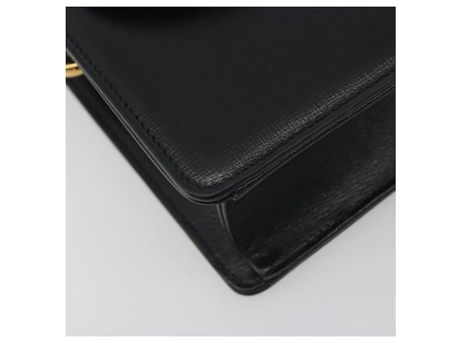 Borsa a tracolla GUCCI in pelle nera e oro 589474 Auth mr2812 Nero D'oro - vista 12