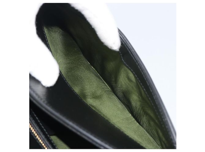 Borsa a tracolla GUCCI in pelle nera e oro 589474 Auth mr2812 Nero D'oro - vista 24