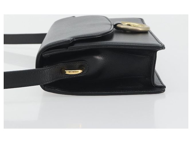 Borsa a tracolla GUCCI in pelle nera e oro 589474 Auth mr2812 Nero D'oro - vista 5