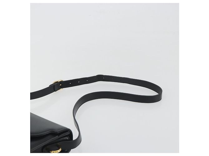 Borsa a tracolla GUCCI in pelle nera e oro 589474 Auth mr2812 Nero D'oro - vista 8