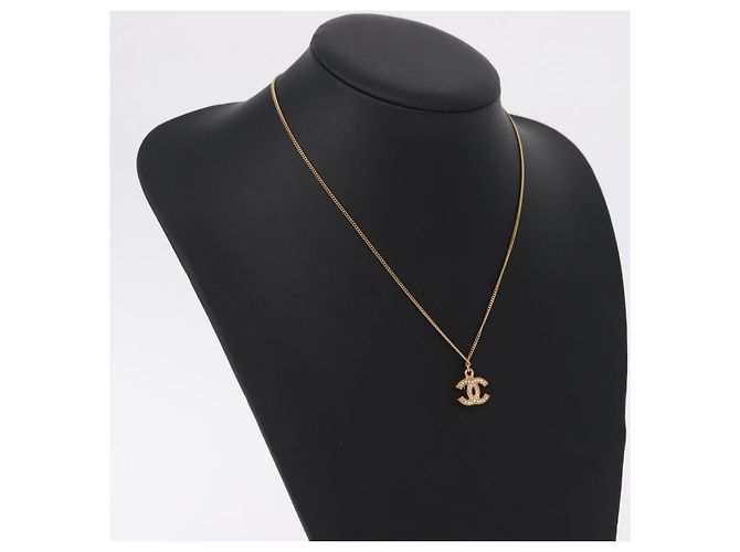 Collana CHANEL COCO Mark metallo tono oro CC Auth 198855V - vista 14