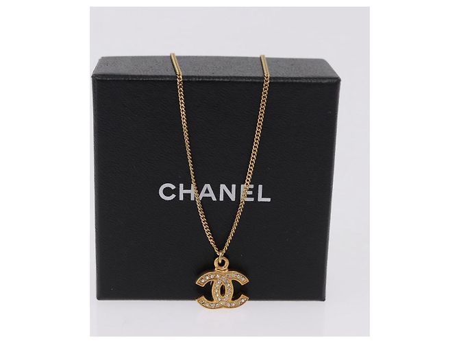 Collana CHANEL COCO Mark metallo tono oro CC Auth 198855V - vista 15