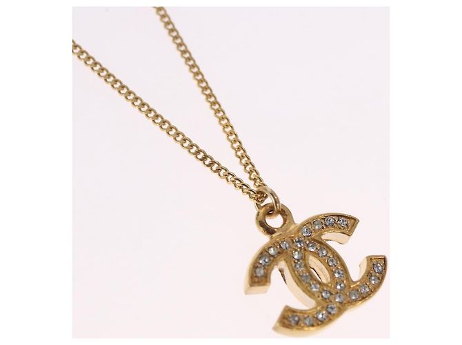 Collana CHANEL COCO Mark metallo tono oro CC Auth 198855V - vista 3