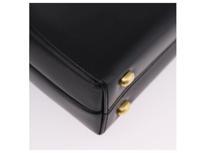Céline Borsa a spalla CELINE in pelle nera e oro Auth 197483A Nero D'oro - vista 10