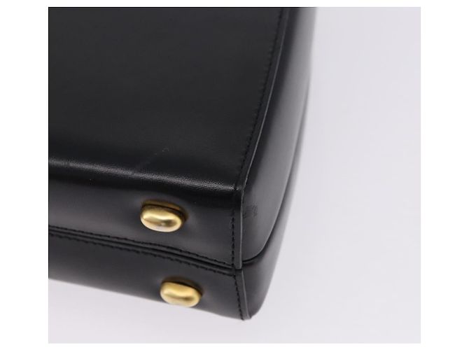 Céline Borsa a spalla CELINE in pelle nera e oro Auth 197483A Nero D'oro - vista 11