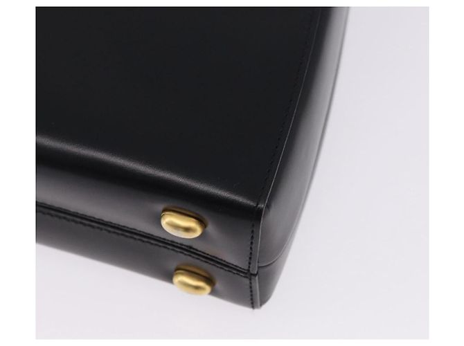 Céline Borsa a spalla CELINE in pelle nera e oro Auth 197483A Nero D'oro - vista 13
