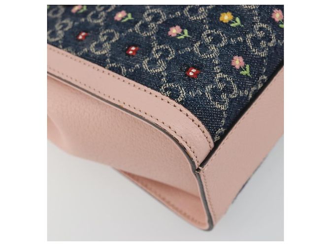 Borsa GUCCI GG Marmont Ofidia Denim 2way Blue 547551 Auth BA14795M - vista 16