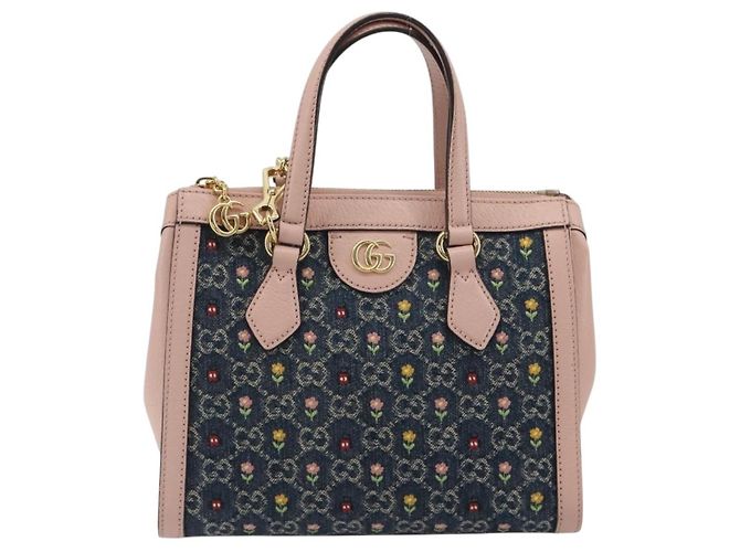 Borsa GUCCI GG Marmont Ofidia Denim 2way Blue 547551 Auth BA14795M - vista 2