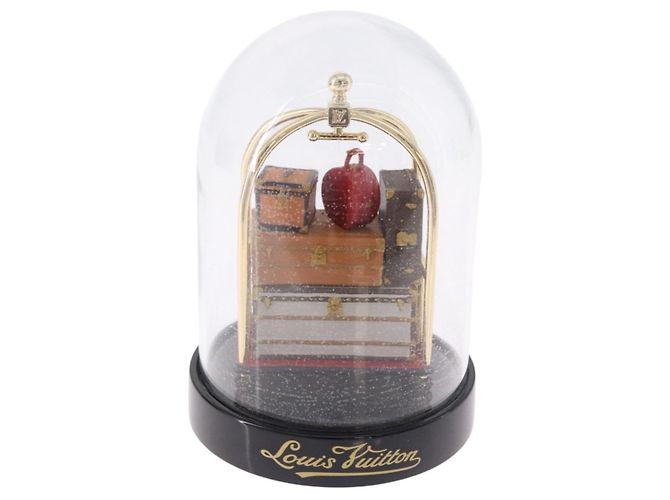 LOUIS VUITTON Trunk Snow Globe Glass Clear LV Auth 196935A - view 2