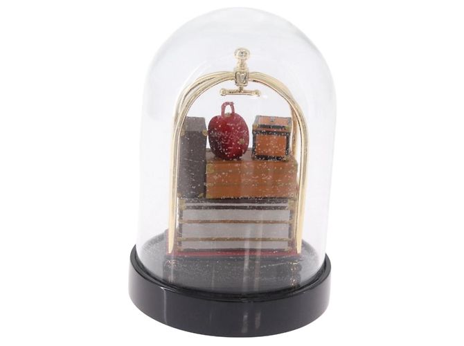 LOUIS VUITTON Trunk Snow Globe Glass Clear LV Auth 196935A - view 3