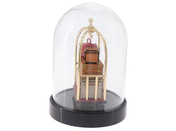 LOUIS VUITTON Trunk Snow Globe Glass Clear LV Auth 196935A - view 5
