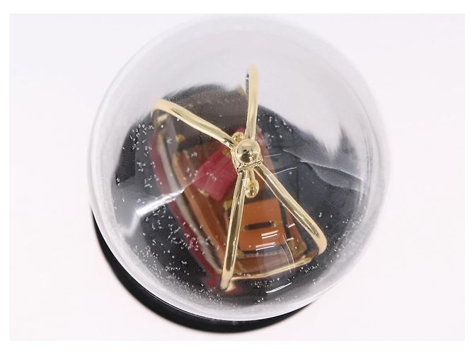 LOUIS VUITTON Trunk Snow Globe Glass Clear LV Auth 196935A - view 6