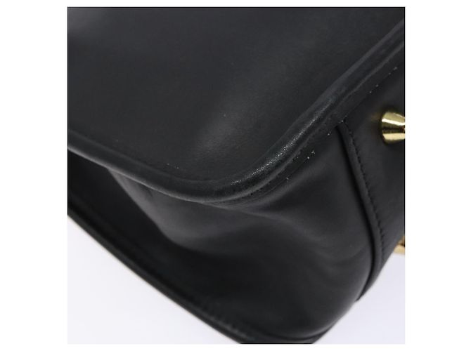Borsa a tracolla Coach in pelle nera e oro Auth am8902 Nero D'oro - Ansicht 16