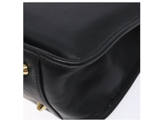 Borsa a tracolla Coach in pelle nera e oro Auth am8902 Nero D'oro - Ansicht 17