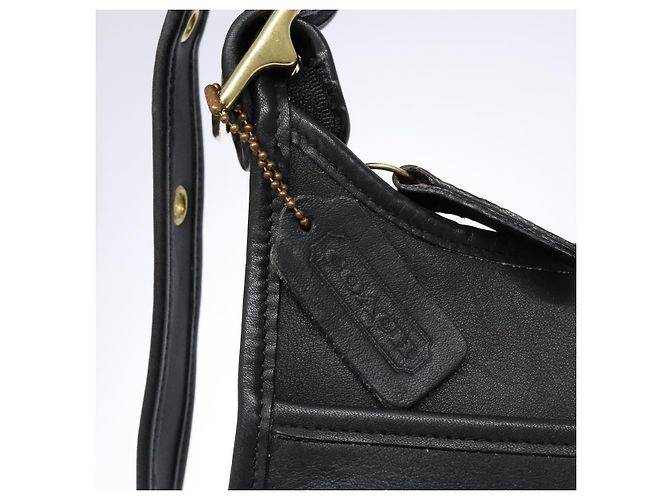 Borsa a tracolla Coach in pelle nera e oro Auth am8902 Nero D'oro - Ansicht 19